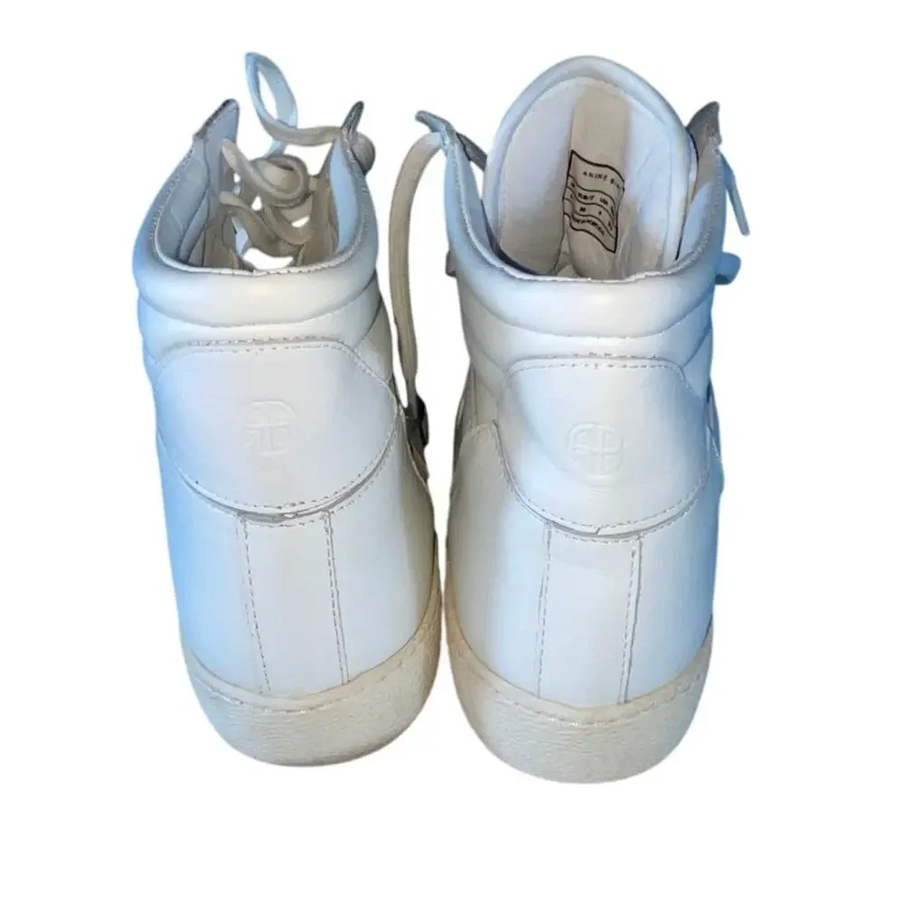 Anine Bing Sporty White Hayden High Top Sneakers Size 39 EU / 9 US